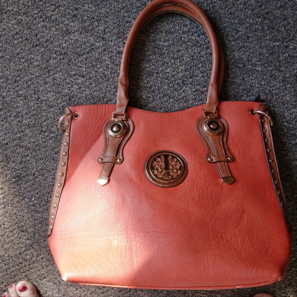 Tree of Life Orange/Brown Handbag